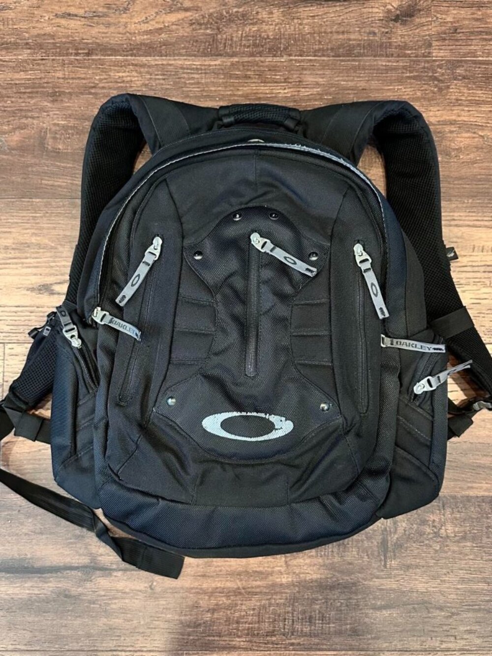 Oakley Black Backpack with Silver Logo